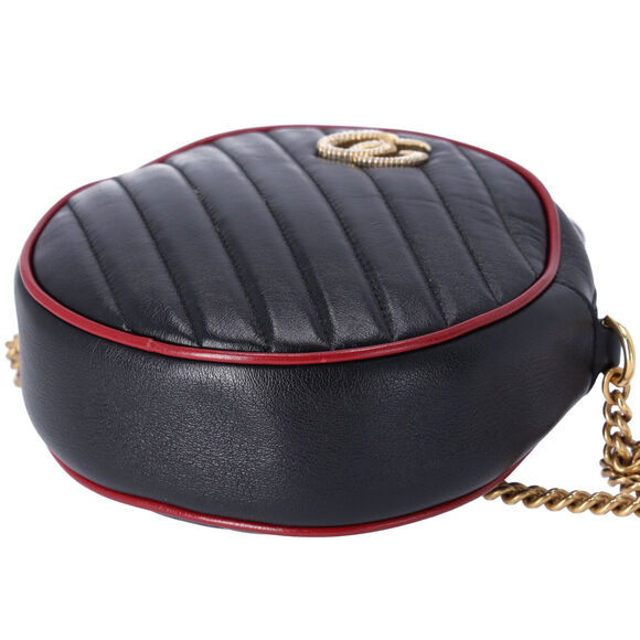 Gucci Mini Torchon GG Marmont Round Crossbody Bag Black - Picture 7 of 9